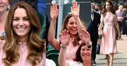 Ubrana w sukienkę za 3,5 TYSIĄCA Kate Middleton bierze udział w "meksykańskiej fali" na Wimbledonie (ZDJĘCIA)