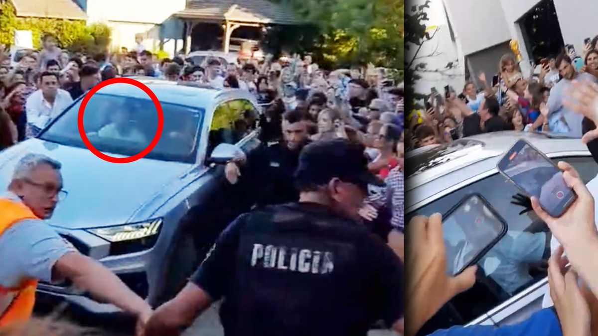 Twitter / Na zdjęciu: Kibice pod domem Leo Messiego.