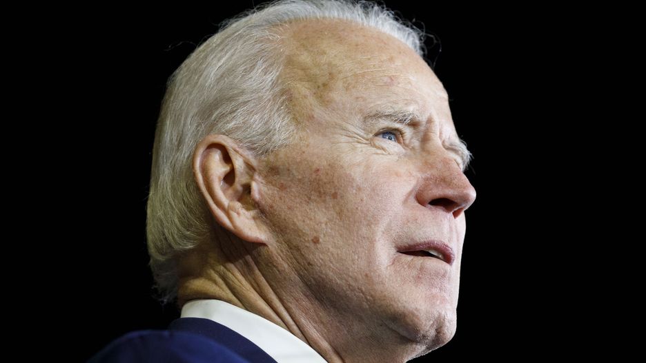 Former Vice President Joe Biden, 2020 Democratic presidential candidate, during a primary night rally in the Baldwin Hills neighborhood of Los Angeles, California, U.S., on Tuesday, March 3, 2020. The biggest day of the presidential primary calendar will define the nomination fight for Bernie Sanders and Biden and determine whether Michael Bloomberg and Elizabeth Warren have a rationale for carrying on their campaigns. Photographer: Patrick T. Fallon/Bloomberg via Getty Images