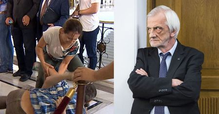 W Sejmie doszło do bójki! Pracownik biura prasowego PiS powalony na ziemię!