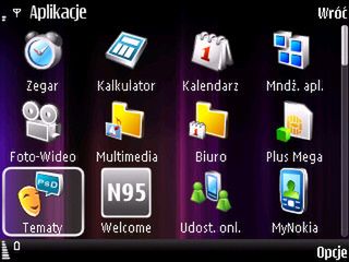 Utwórz ikonę Tematy w aplikacjach - Symbian