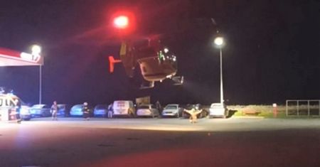 Dantejskie sceny na Orlenie. Na widok policjantów dźgnął się w klatkę
