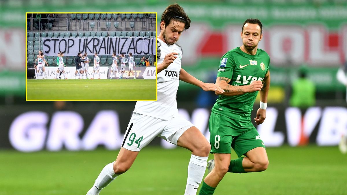 PAP / Duże zdjęcie: Maciej Kulczyński (PAP) / małe zdjęcie: Mateusz Porzucek PressFocus/NEWSPIX.PL / Na zdjęciu: Patrick Olsen (P) i Enis Destan (L) / małe zdjęcie: transparent 