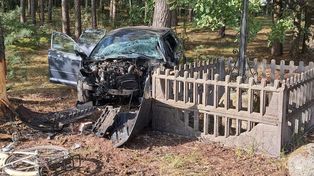 Cierpięta: Groźny wypadek. 19-letni kierowca w szpitalu