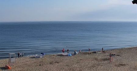 Była godz. 7:30 Kamera zarejestrowała plażę w Stegnie