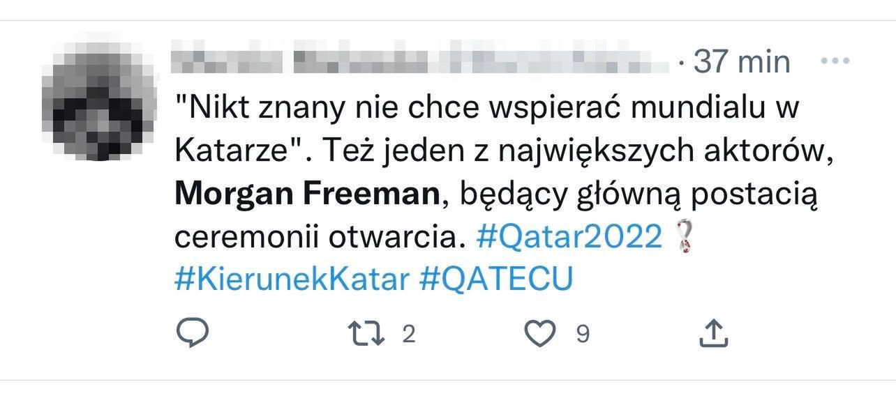Morgan Freeman otworzył Mundial w Katarze