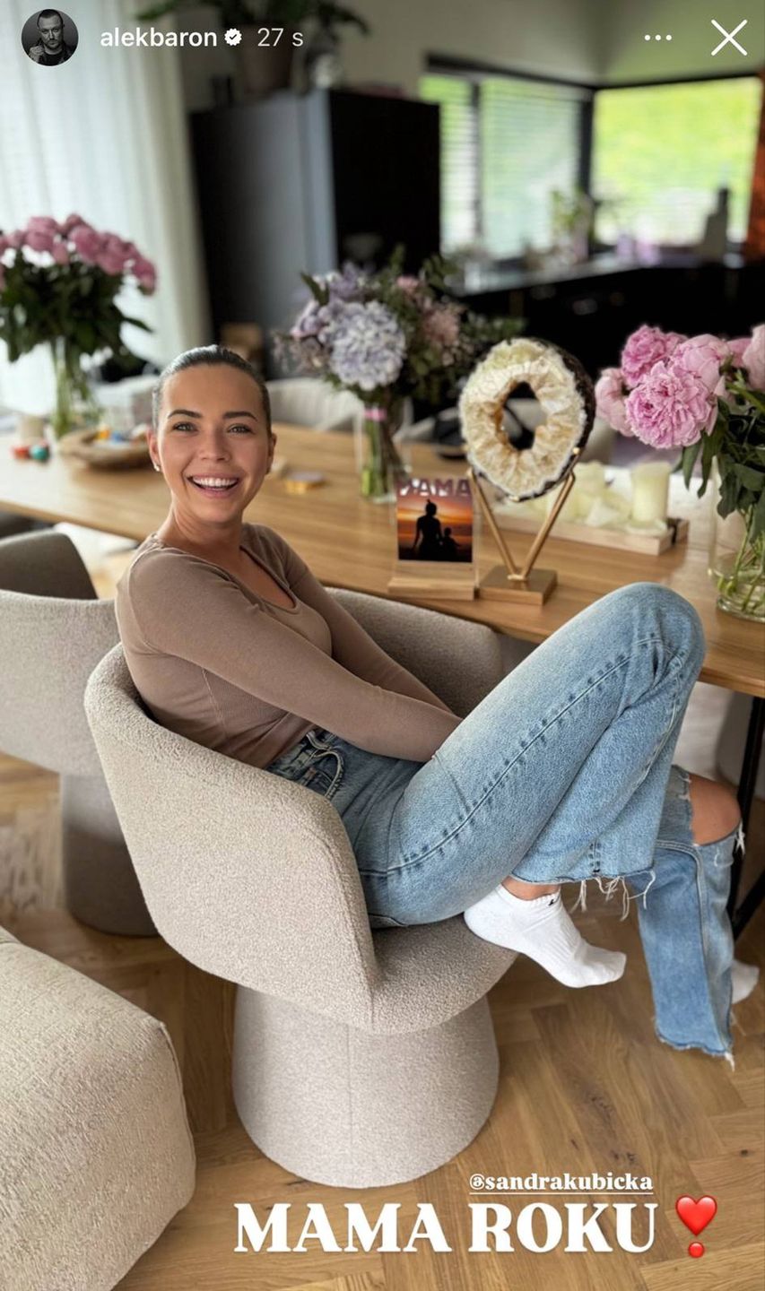 Sandra Kubicka i Baron świętują Dzień Matki