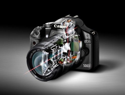 Canon 500D - 15.1 mp i video Full HD