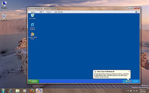Tryb Windows XP w wersji RC