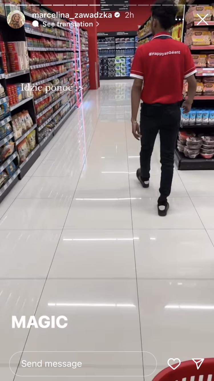 Marcelina Zawadzka relacjonuje zakupy w markecie w Dubaju