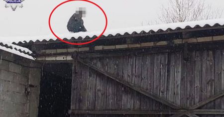 Zobaczył policjantów. Myślał, że tam go nie znajdą