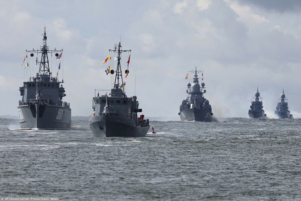 Rosyjskie okręty na Morzu Czarnym. Zdjęcie ilustracyjne