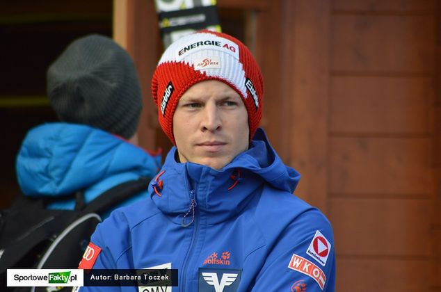 Michael Hayboeck podczas inauguracyjnych zawodów w Klingenthal