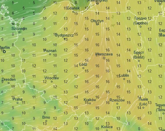 Pogoda. Temperatura w sobotę