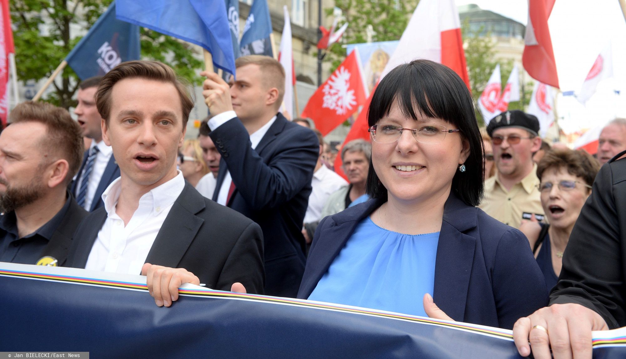 Krzysztof Bosak i Kaja Godek