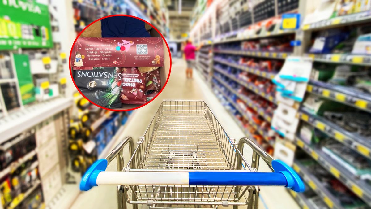 Pokazała paczkę świąteczną dla pracowników Action