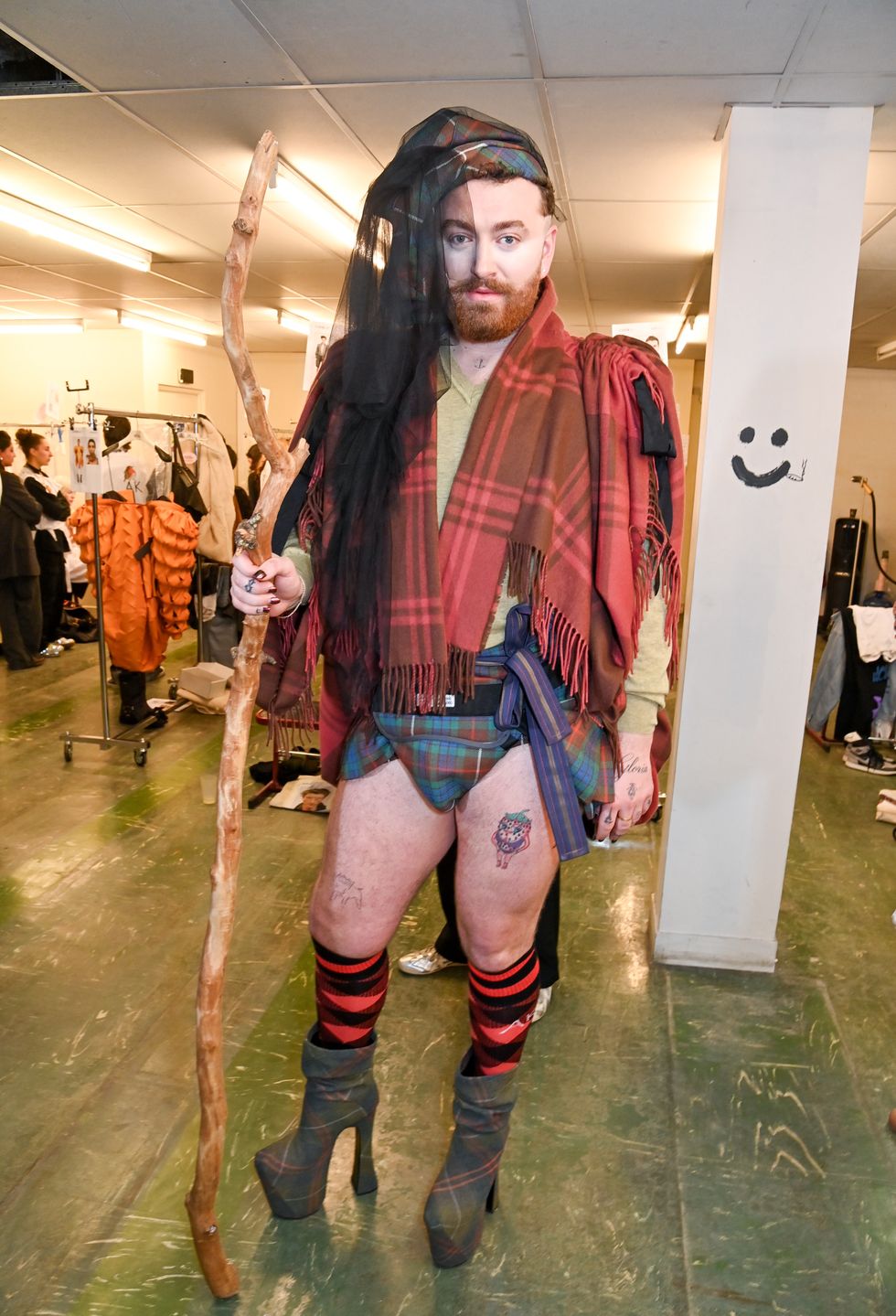 Sam Smith na pokazie Vivienne Westwood
