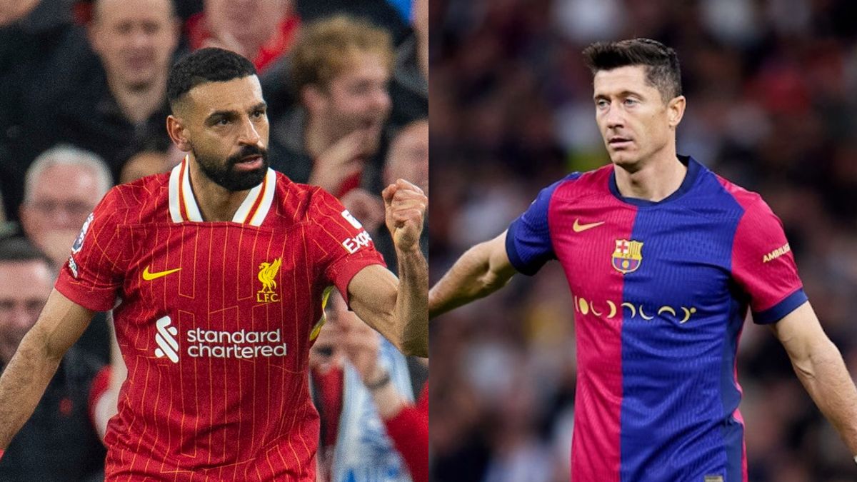 PAP/EPA / PETER POWELL / Getty Images / Na zdjęciu: Mohamed Salah i Robert Lewandowski