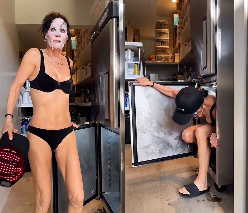 Courteney Cox walked into the freezer