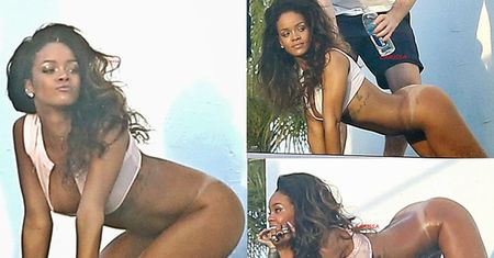 Rihanna wypina się na balkonie! SEKSOWNA?
