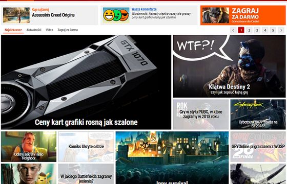 Gry-Online ze wzrostem wpływów o 9 proc., zysk zmalał do 496 tys. zł