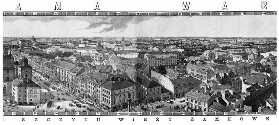 Imponująca panorama Warszawy wykonana z balonu i latawca 2