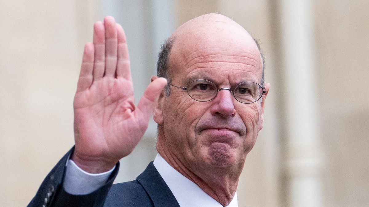 Eric Lombard, France's finance minister, after the Council of Ministers meeting at the Elysee Palace in Paris, France, on Wednesday, Jan. 8, 2025. Lombard set out a slower pace of deficit reduction as he seeks to preserve economic growth and shore up political support after the previous government was toppled over its budget plan. Photographer: Benjamin Girette/Bloomberg via Getty Images
