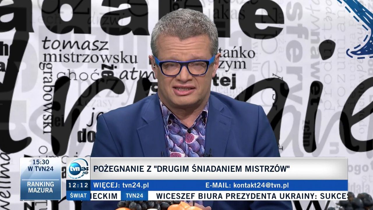 Drugie i ostatnie śniadanie mistrzów. Marcin Meller pożegnał się z widzami TVN24