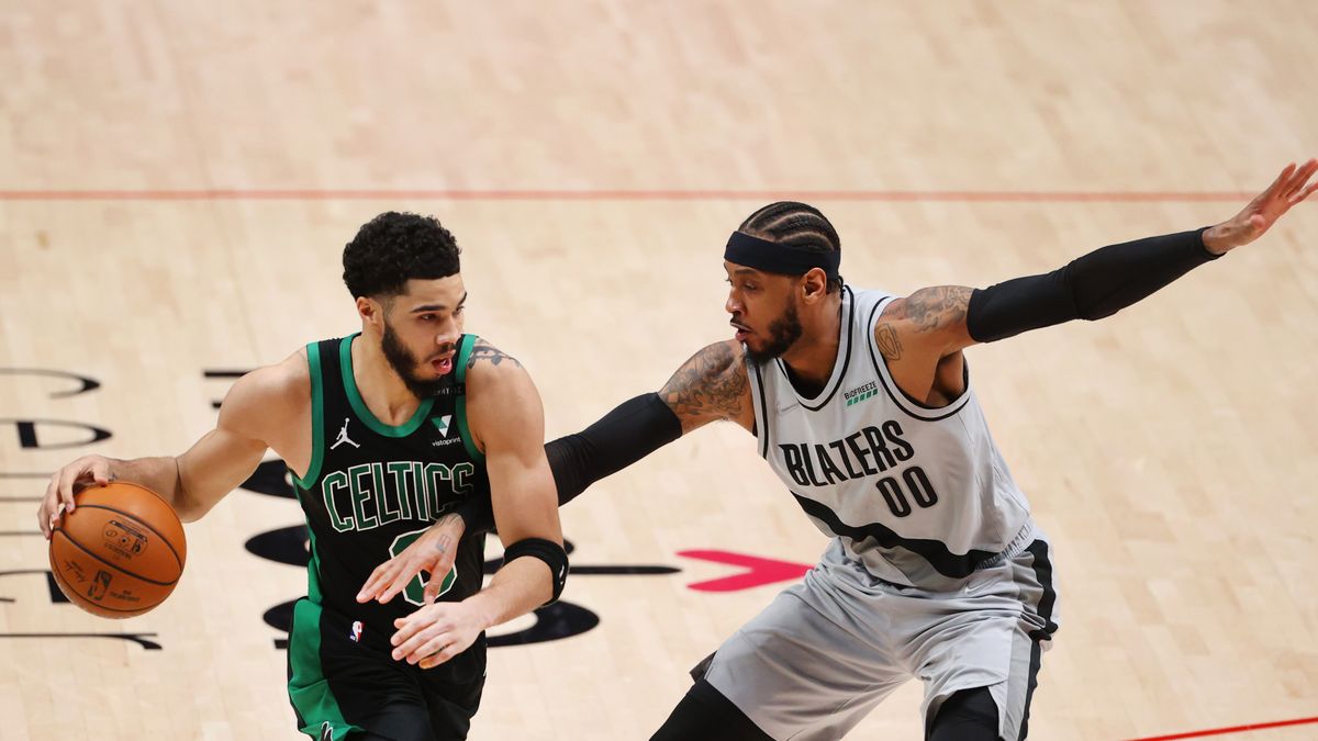 Zdjęcie okładkowe artykułu: Getty Images / Abbie Parr / Na zdjęciu od lewej: Jayson Tatum i Carmelo Anthony