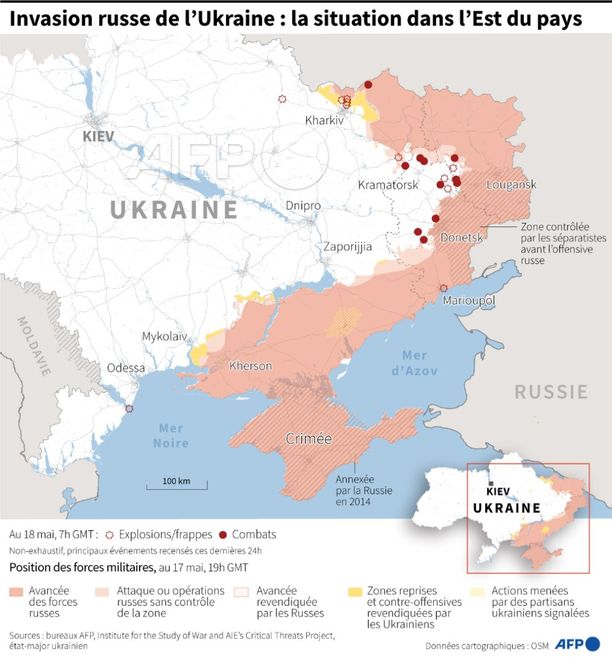 Sytuacja na wojnie w Ukrainie. Stan na 18 maja