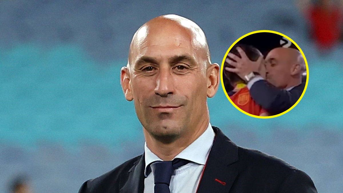 Zdjęcie okładkowe artykułu: Getty Images / Maddie Meyer - FIFA/FIFA / Viaplay Sports / Na zdjęciu: Luis Rubiales, na małym zdjęciu: Rubiales całujący Jennifer Hermoso