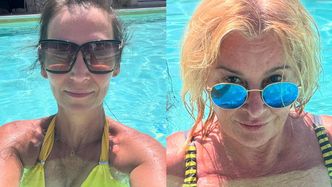 Olga Bończyk i Majka Jeżowska wskoczyły w bikini i urządziły sobie sesję zdjęciową w basenie. Takie to pożyją?