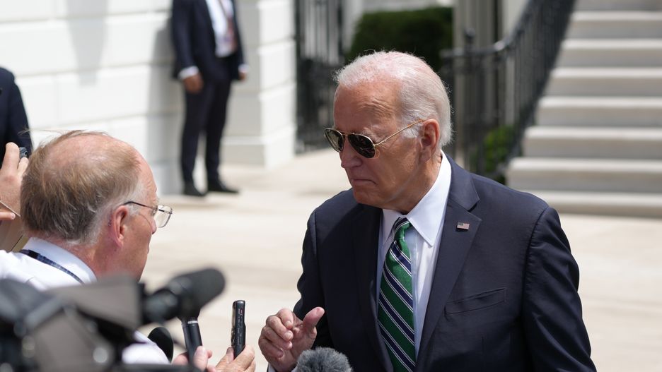 President Joe Biden departs the White House on August 13, 2024 in Washington, DC. Biden is traveling to New Orleans to participate in a Biden Cancer Moonshot Event.. (Photo by Andrew Leyden/NurPhoto via Getty Images)