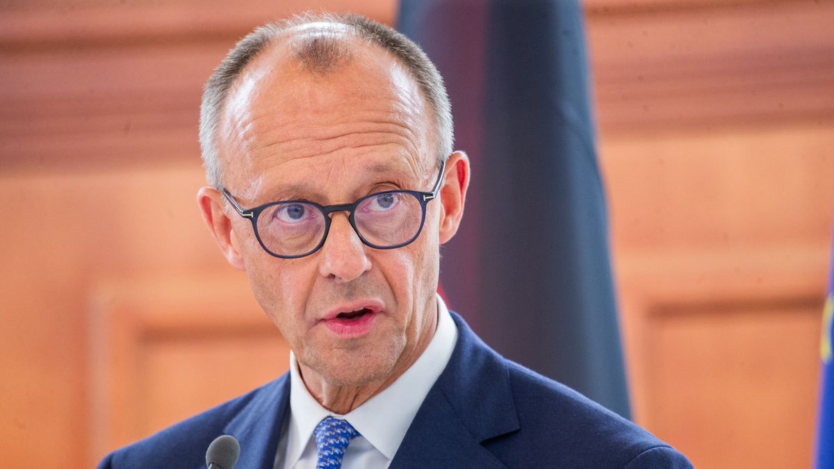 German Chancellor Friedrich Merz delivers a speech at a press conference during the celebration of Moldova?s Independence Day in Chisinau, Moldova, 27 August 2025. Moldova celebrates 34 years since the adoption of the Declaration of Independence from the Soviet Union. EPA/DUMITRU DORU Dostawca: PAP/EPA.