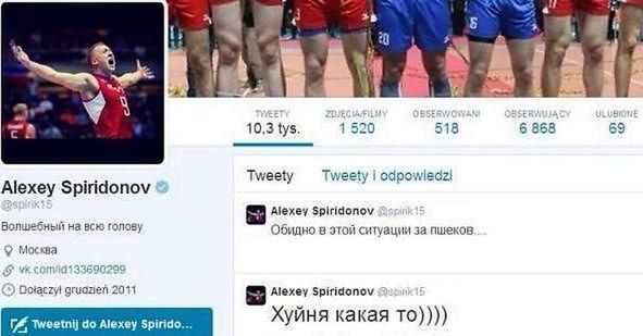 Kontrowersyjne wpisy Aleksieja Spiridonowa (źródło: Twitter)