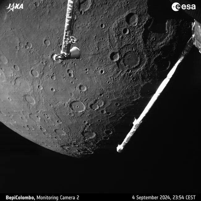 Zdjęcia Merkurego przesłane przez sondę BepiColombo