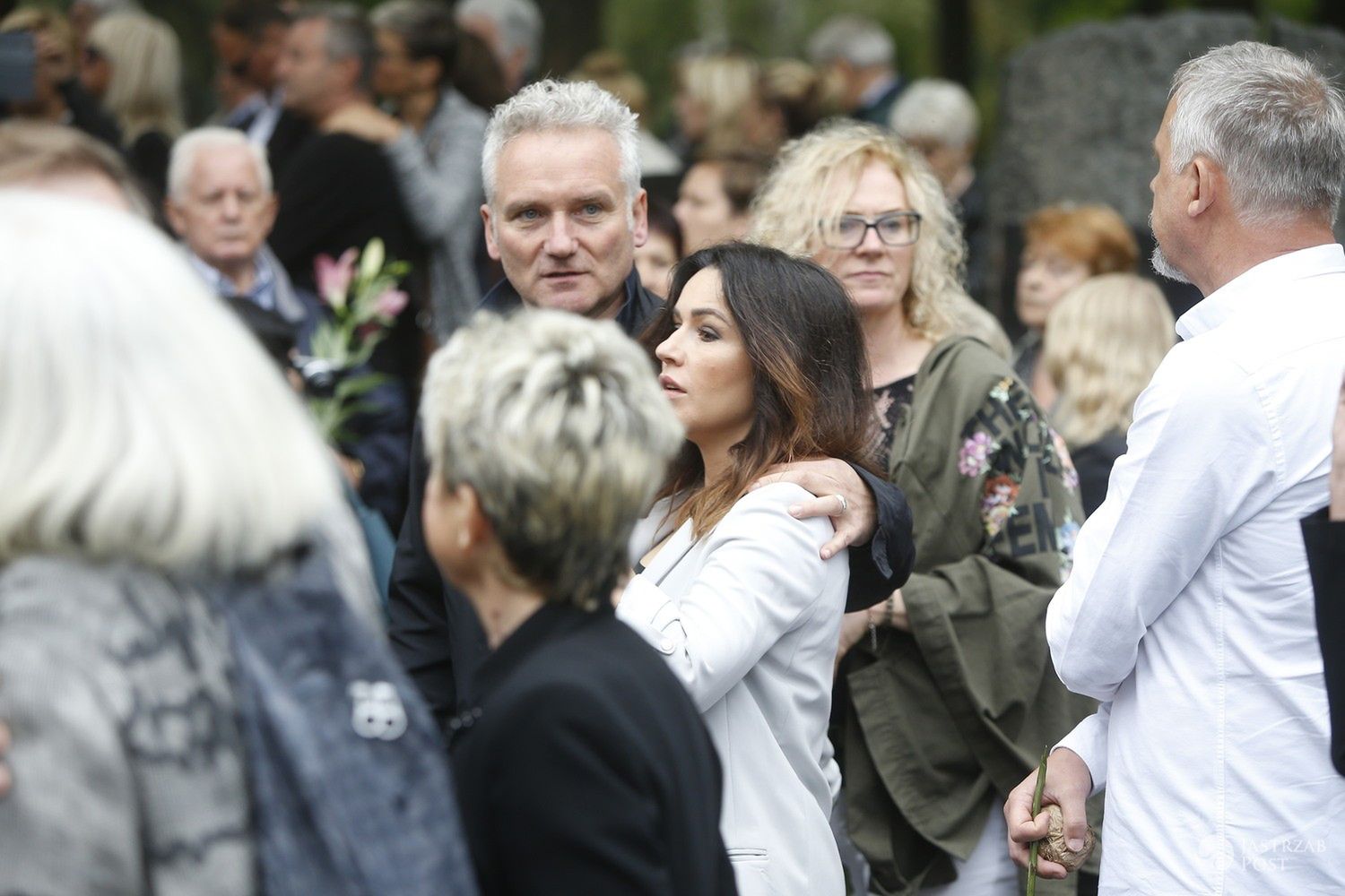 Jarosław Kret i Beata Tadla - pogrzeb Grzegorza Miecugowa