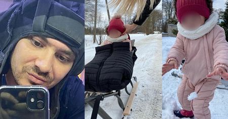 Daniel Martyniuk zabrał córkę na sanki. Towarzyszyła im TAJEMNICZA BLONDYNKA!