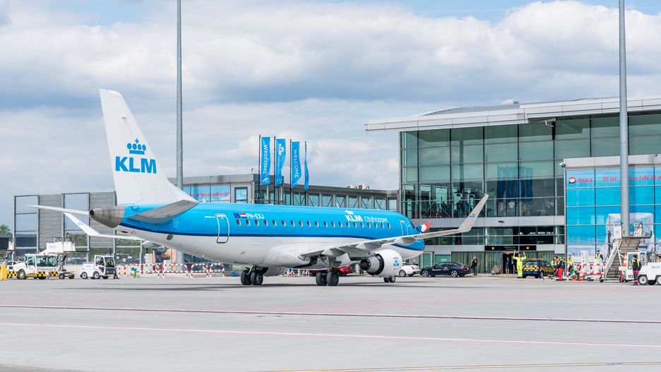 KLM lotnisko linie lotnicze samolot