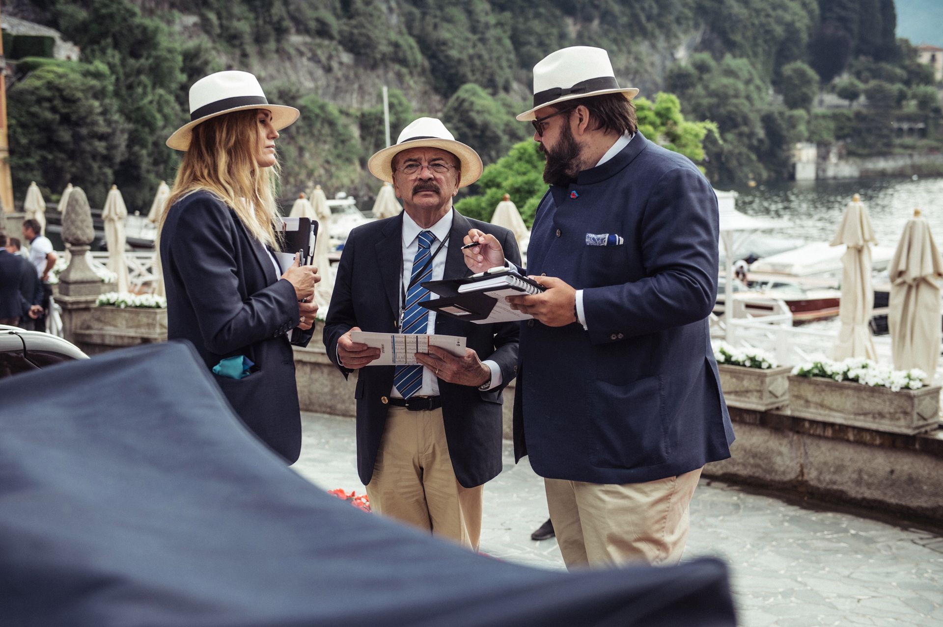 Jury w akcji. Od lewej: Yasmin Le Bon, Patrick le Quement i Johann Philip Rathgen.