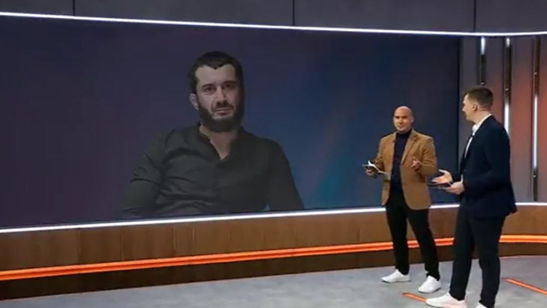 Twitter / Mamed Chalidow przerwał studio przed meczem Legii z Leicester