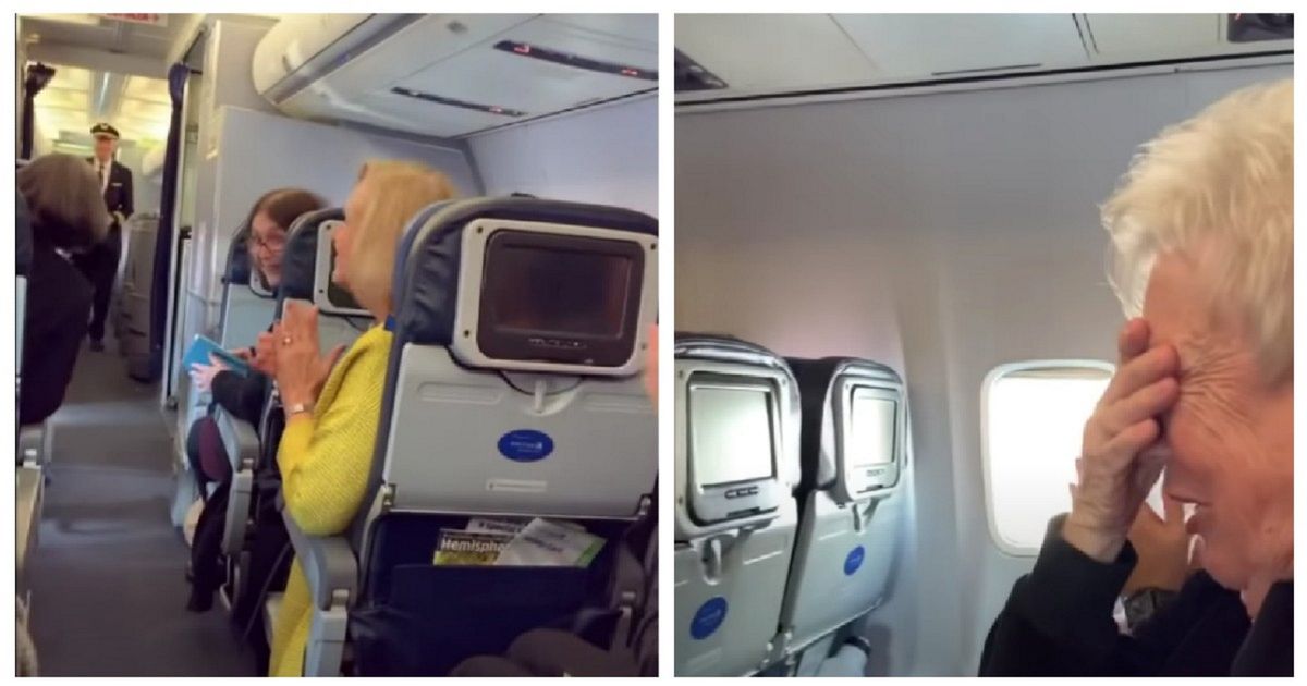 Wzruszający moment, kiedy pilot zaskoczył mamę w trakcie lotu