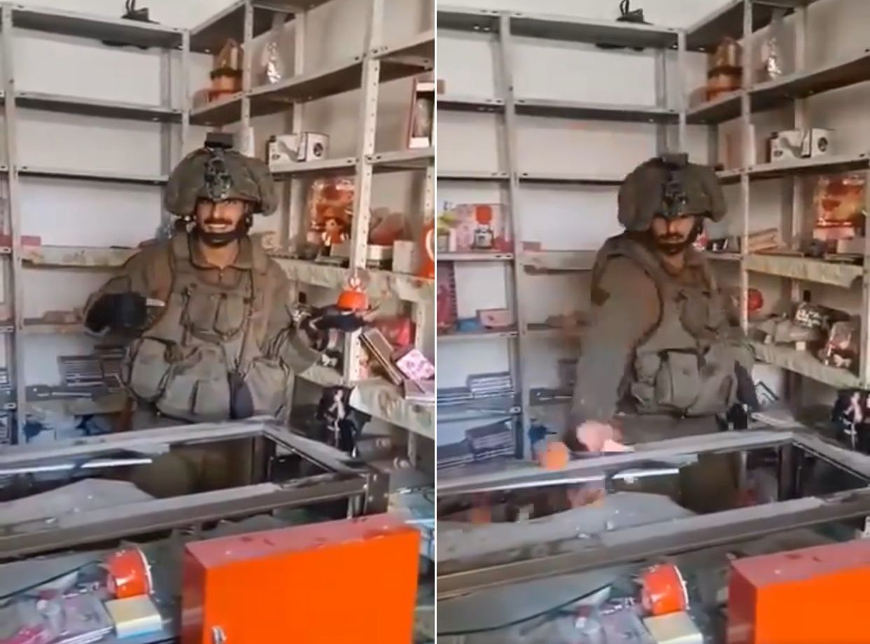 Izraelski żołnierz wszedł do sklepu w Strefie Gazy. Oburzające zachowanie