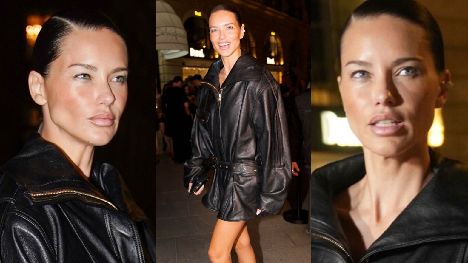 Adriana Lima na Fashion Weeku w Paryżu