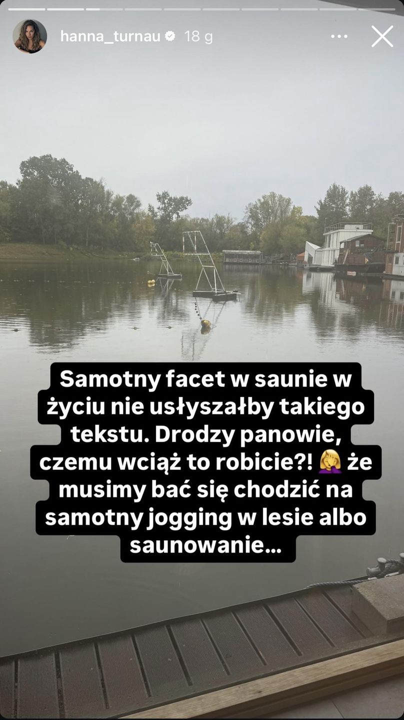 Hanna Turnau opisała pobyt w saunie nad Wisłą