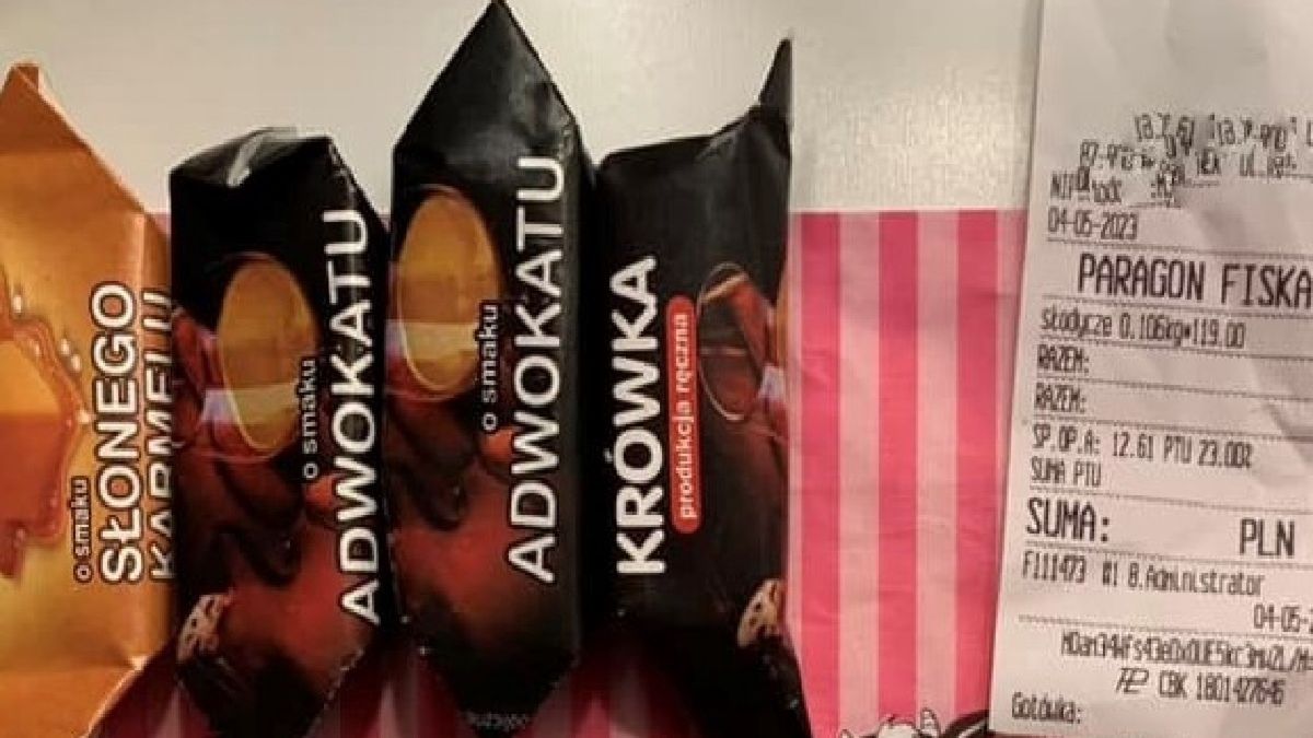 Cztery krówki zakupione w Międzyzdrojach