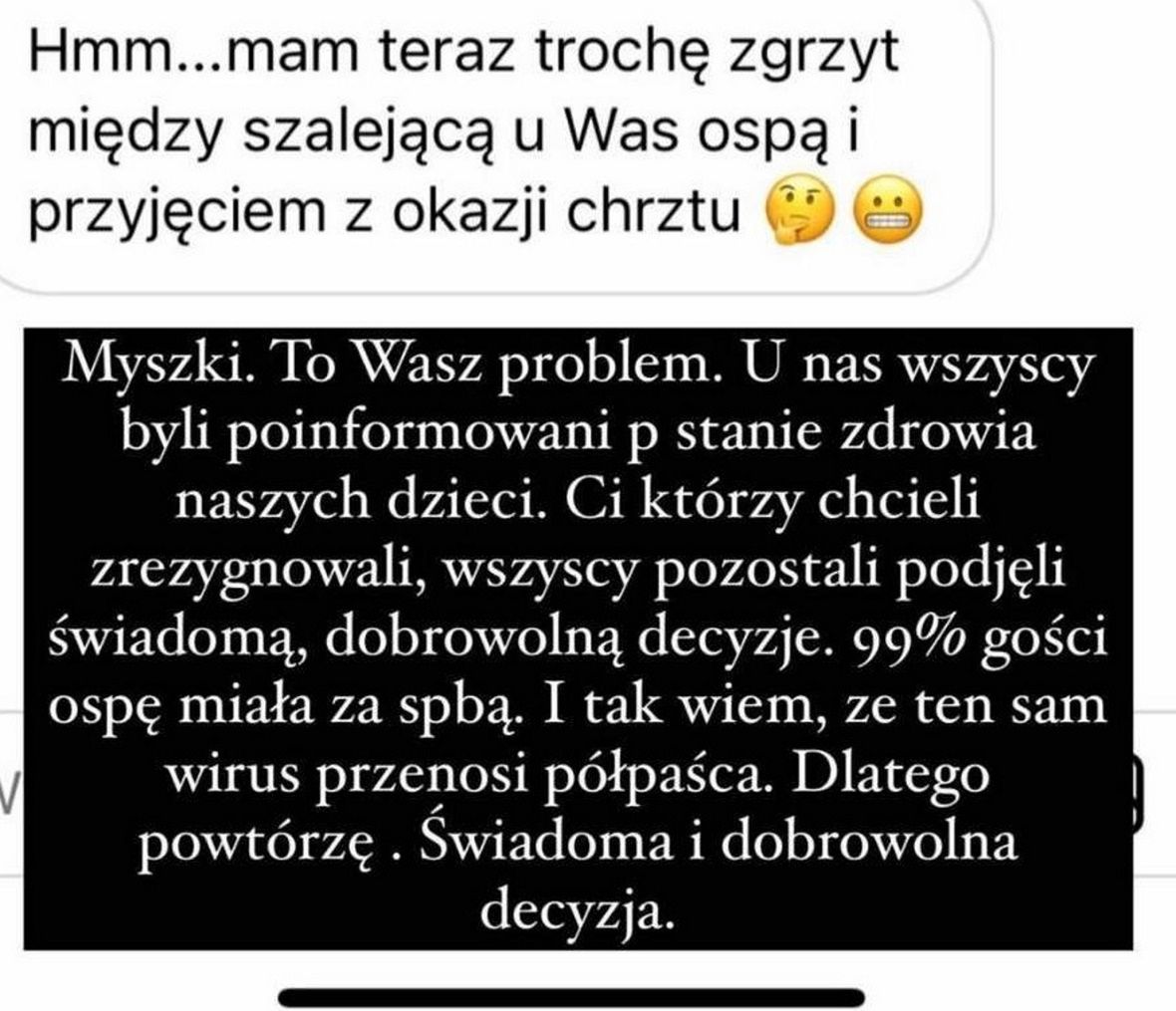 Zorganizowała &quot;ospa party&quot;