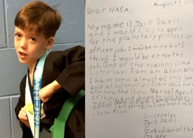 9-latek wysłał list aplikacyjny do... NASA. "Sprawdziłbym się! Jestem młody, nauczę się myśleć jak kosmita"