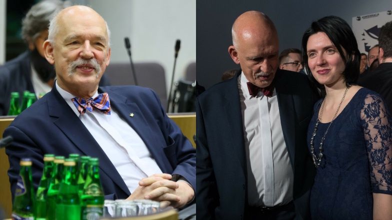 Janusz Korwin-Mikke z żoną Dominiką