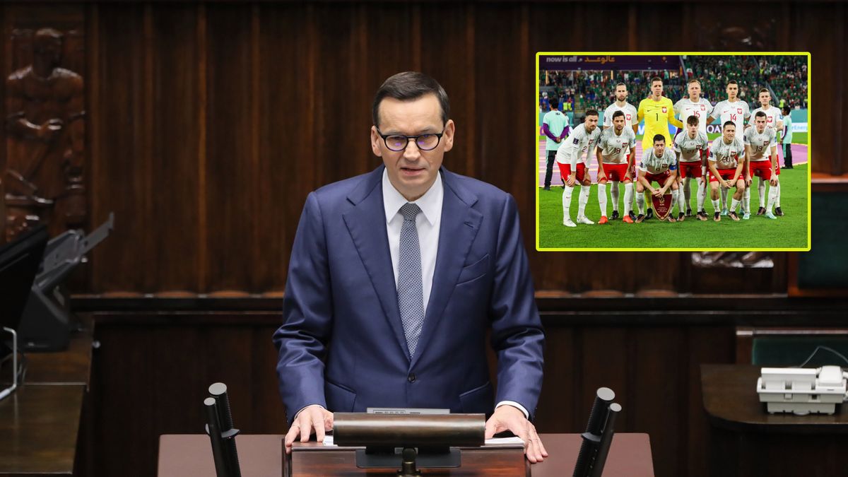 Zdjęcie okładkowe artykułu: WP SportoweFakty / Na dużym zdjęciu: Mateusz Morawiecki (PAP), na małym zdjęciu: reprezentacja Polski na MŚ 2022 (Getty Images)